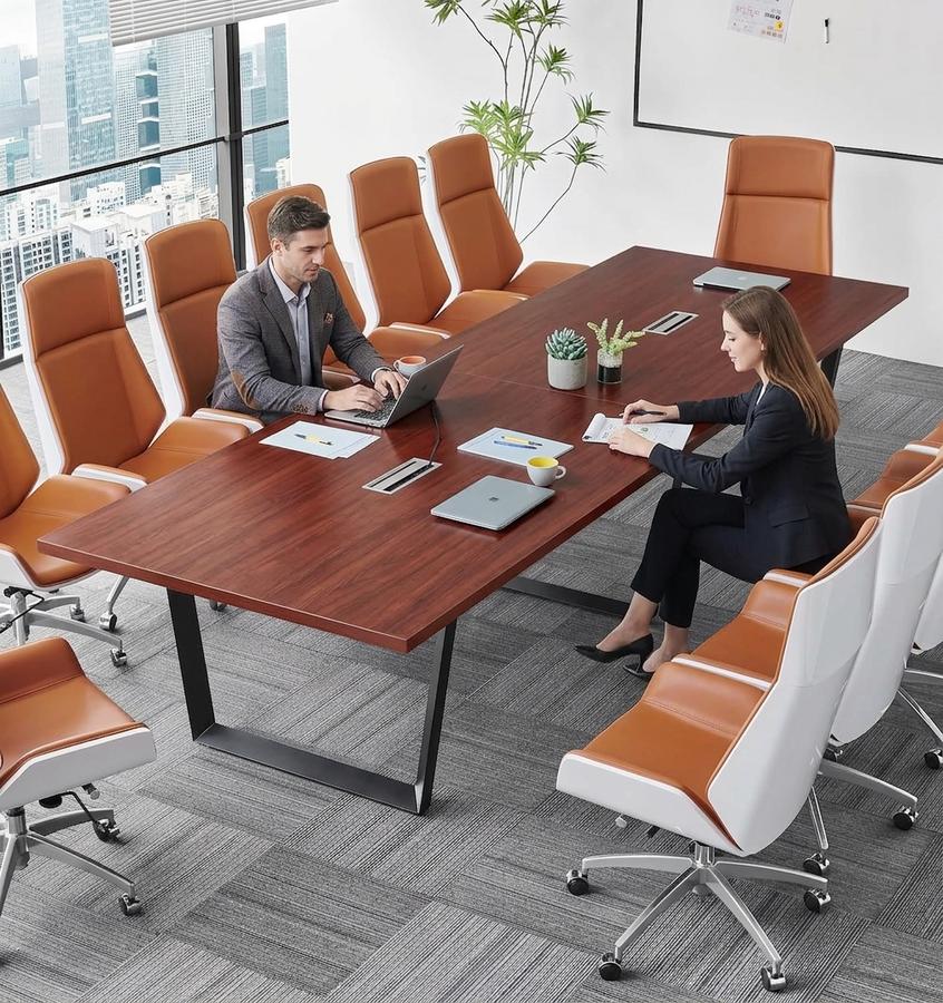 Conference room setup guide with Ahliss table
